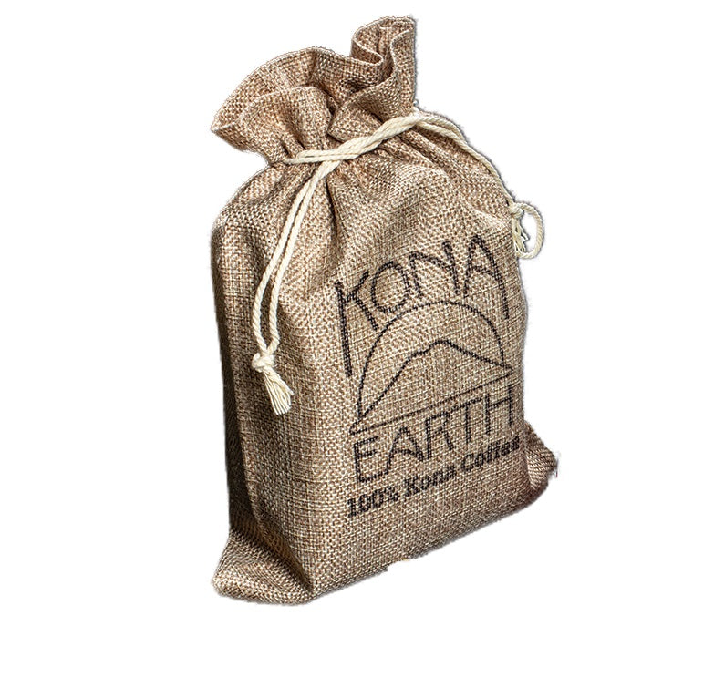 tan burlap gift bag