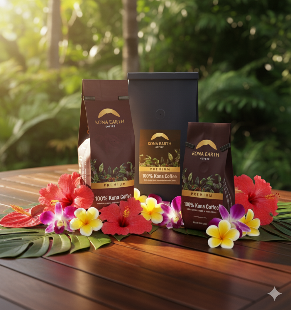 100% Kona Premium Coffee (8oz, 16oz, 5 lb)