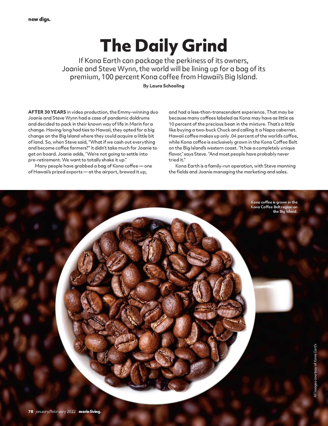The Daily Grind article in Marin Living Magazine