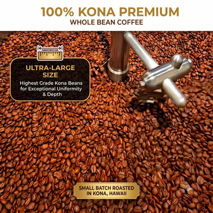 100% Kona Premium Coffee, Bold Full-Bodied Whole Bean