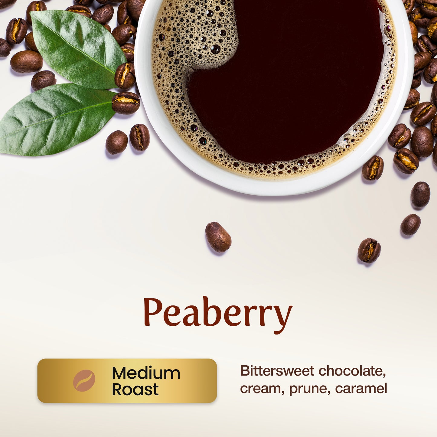 100% Kona Peaberry Coffee (~$2.19/cup)
