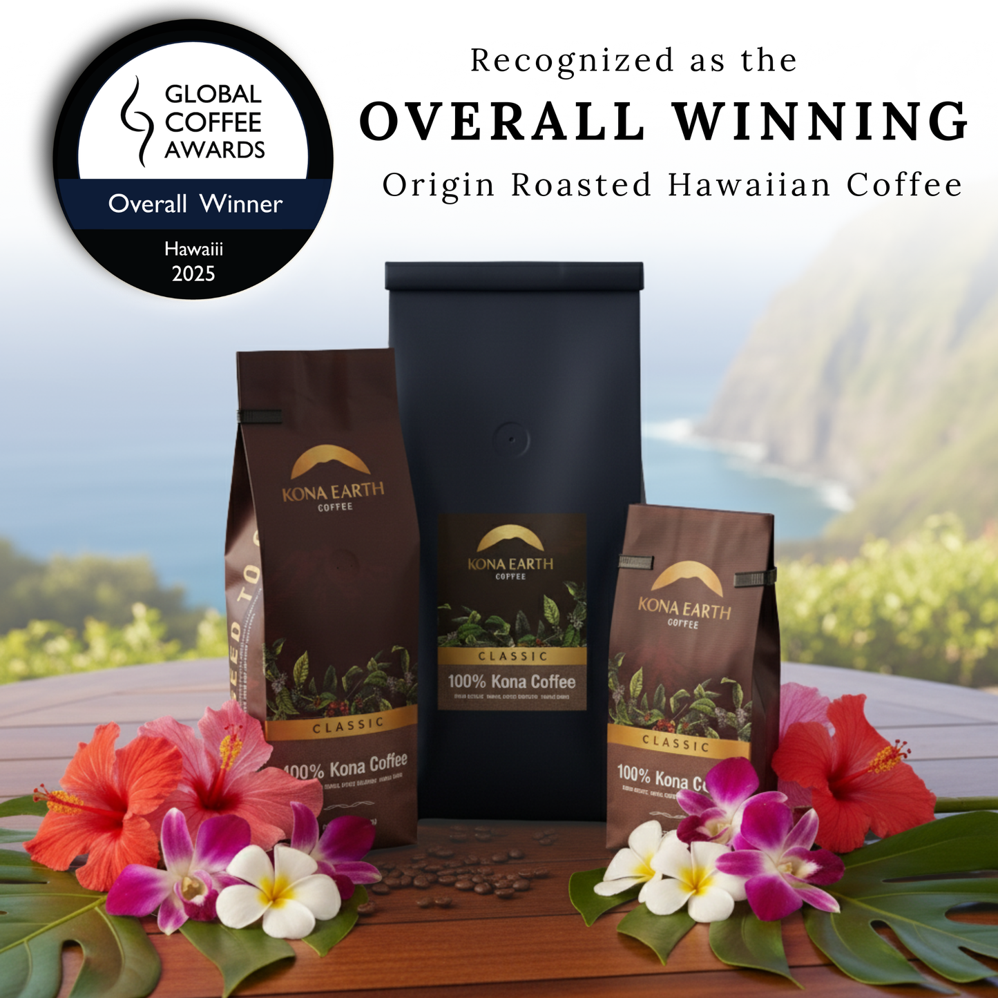 100% Kona Classic Coffee (8oz, 16oz, 5lb)