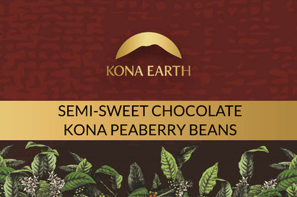 Front label chocolate covered peaberry beans