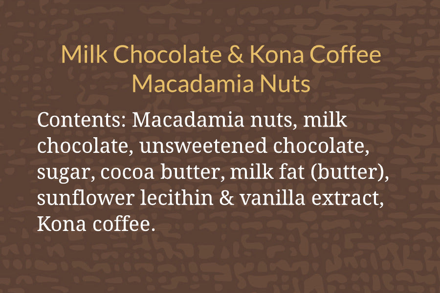 Ingredients list of Chocolate Mac Nuts