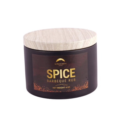 black Tin of Spice Barbeque Rub with ona white background