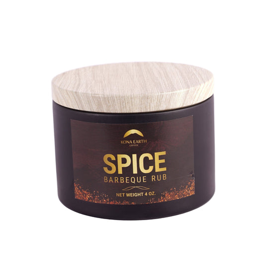 black Tin of Spice Barbeque Rub with ona white background
