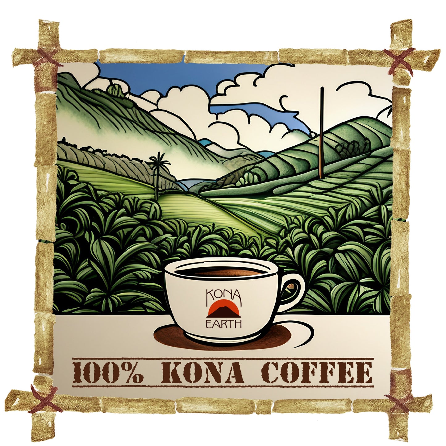 Kona Earth Brown T-Shirt - Kona Earth Coffee