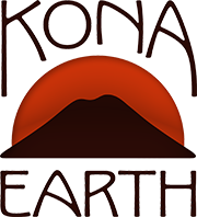 Kona Earth logo image of sun and mountain