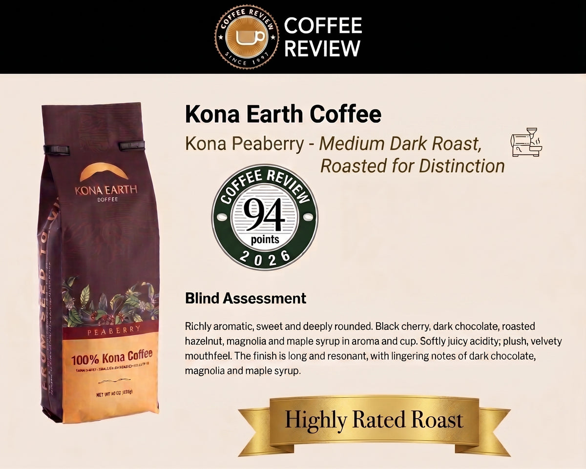 100% Kona Peaberry Coffee, The Champagne of Kona