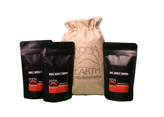Kona coffee sampler set from Kona Earth